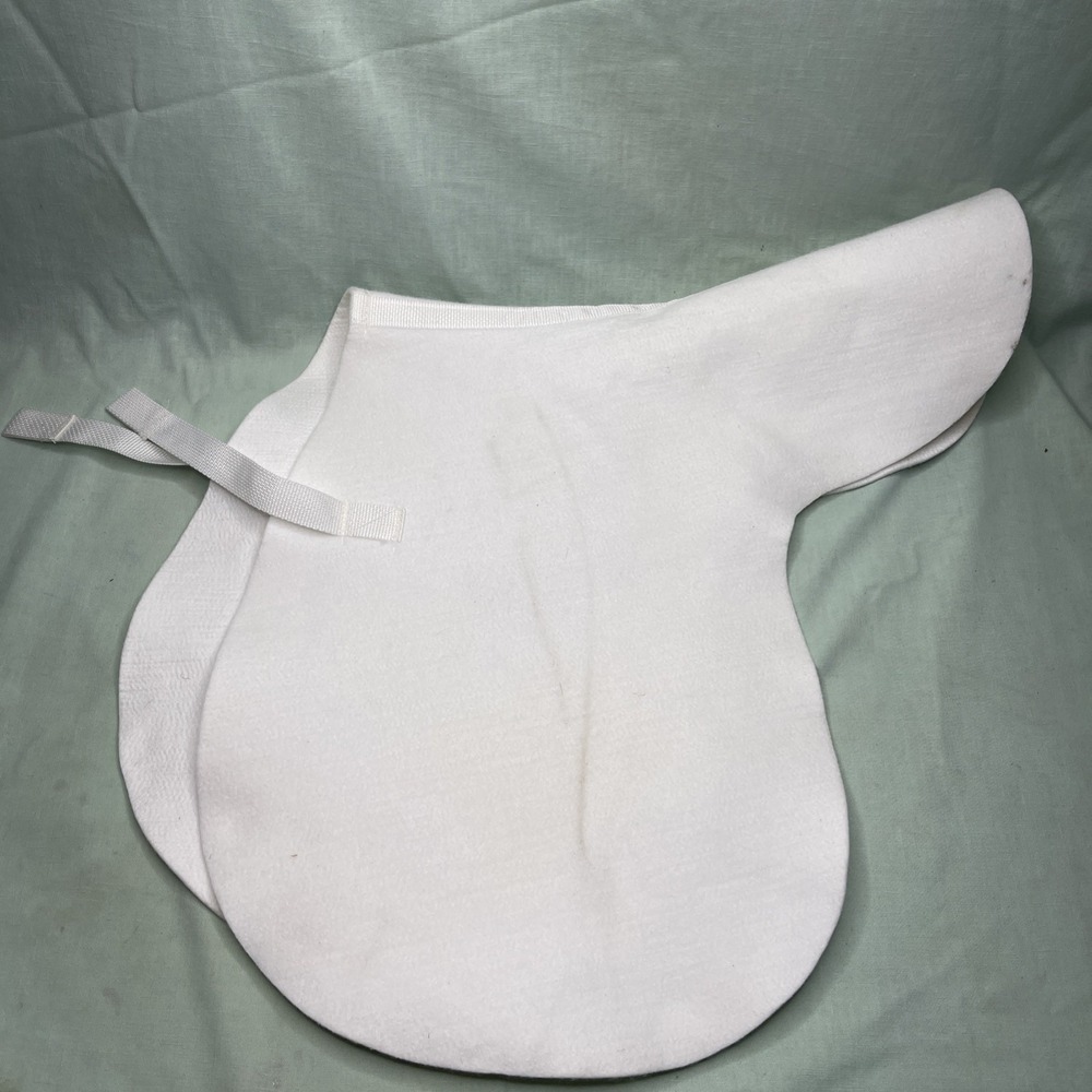 English Saddle Pad White General Purpose 40" x 19" Horse Riding Equestrian